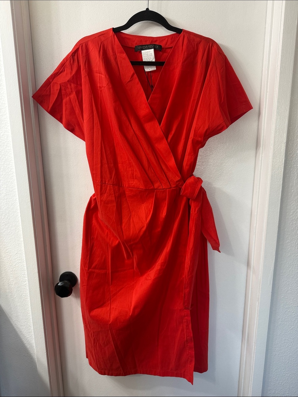 Marina Rinaldi Dolce Wrap Around Dress-NWT 18 vibrant orange